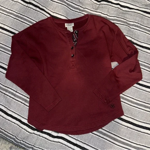 Ariat women's Terry Henley sweatshirt - Picture 1 of 5